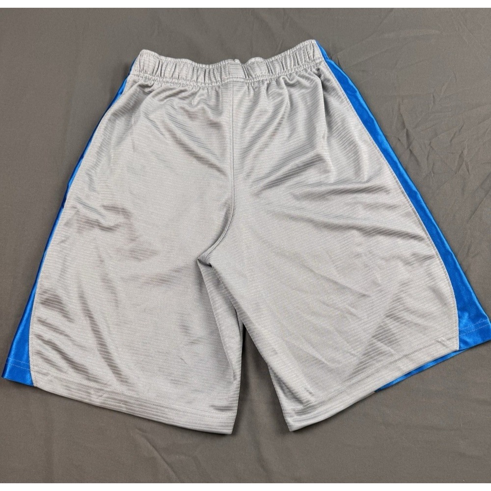 Nike Dri-Fit Shorts Boys Small Gray/White/Blue Performance Basketball Youth - Picture 13 of 13